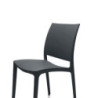 Sedia Curtis polipropilene antracite design ergonomico set 4 pezzi