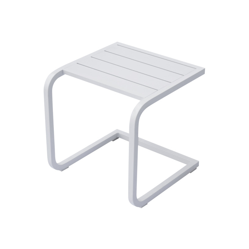Tavolino 40x40 Alluminio Bianco Dogato Moia