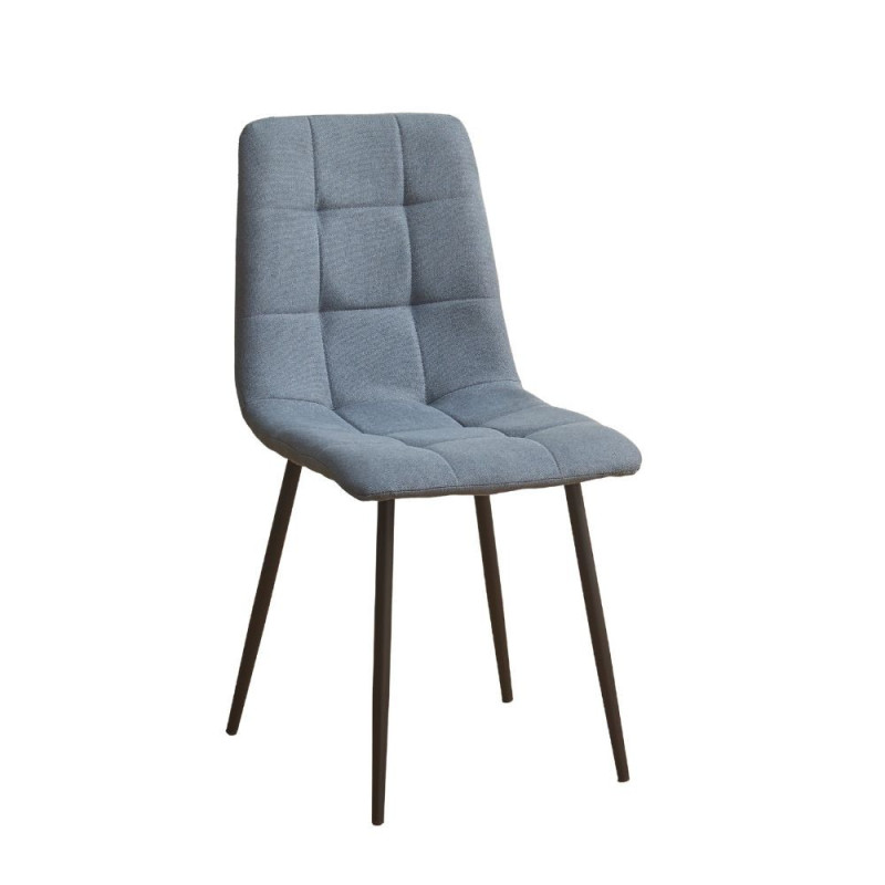 Sedia imbottita Fender in tessuto KSR29 grey e gambe in metallo nero set 6 pezzi