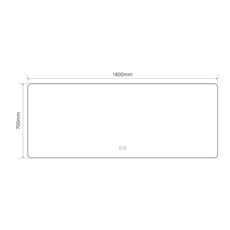 Specchio smart rettangolare YJ-70180A con retroilluminazione 70x180 cm.