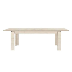 Tavolo Imab Manhattan in rovere sbiancato con 1 allunga 160x90x76.5 H cm.