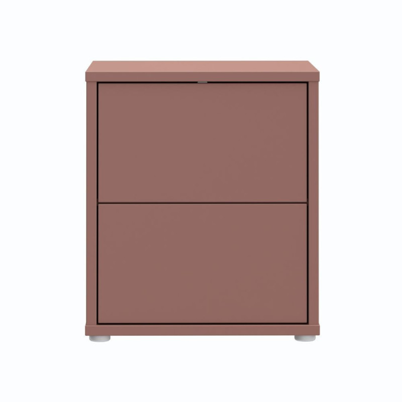 Comodino Medea 2 cassetti in colore terracotta