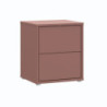 Comodino Medea 2 cassetti in colore terracotta