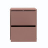 Comodino Medea 2 cassetti in colore terracotta