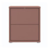 Comodino Medea 2 cassetti in colore terracotta