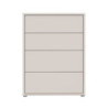 Cassettiera Medea 4 cassetti in colore cashmere 74.5x34.9xH99.1 cm.