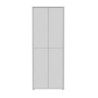 Mobile multiuso Medea 4 ante colore grigio chiaro 74.5x34.9xH 191.9 cm.