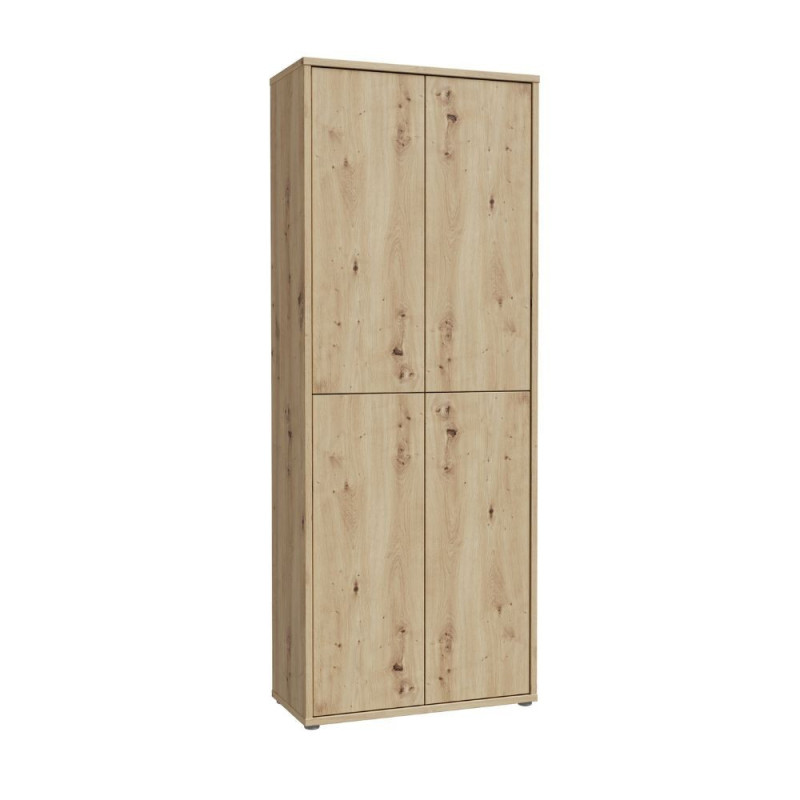 Mobile multiuso Medea 4 ante colore rovere 74.5x34.9xH191.9 cm.
