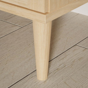 Zoom Armadio Livia 3 ante battenti con dettaglio in rattan intrecciato colore rovere