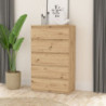 Cassettiera Morgan 5 cassetti 77.2 x 42.2 x H 128.1 cm colore rovere