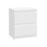 Comodino Morgan 2 cassetti 41.8 x 32.2 x H 49.3 cm. colore bianco