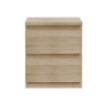 Comodino Morgan 2 cassetti 41.8 x 32.2 x H 49.3 cm. colore rovere