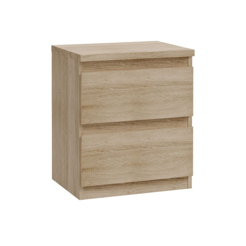 Comodino Morgan 2 cassetti 41.8 x 32.2 x H 49.3 cm. colore rovere