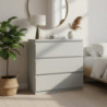 Cassettiera Morgan 3 cassetti 77.2x79.8x42.2 cm. colore grigio chiaro