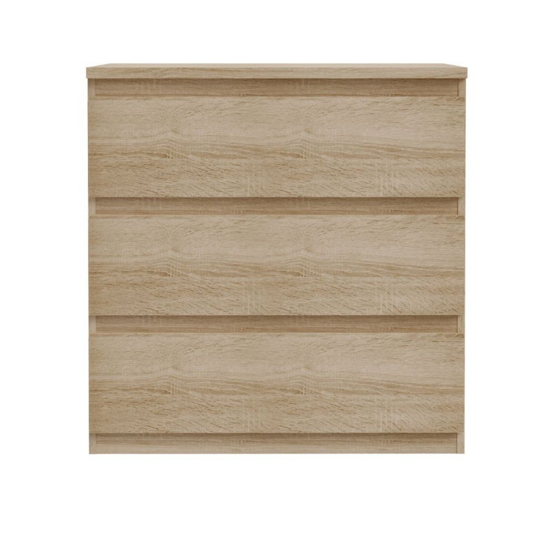 Cassettiera Morgan 3 cassetti 77.2x79.8x42.2 cm. colore rovere