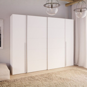 Zoom Armadio Callia con 2 ante battenti e 2 ante scorrevoli colore bianco 270.3x61.2xH210.5 cm.