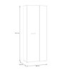 Armadio multiuso Teodoro 2 ante con portascope struttura rovere e 1 anta bianco