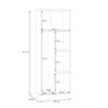 Armadio multiuso Teodoro 2 ante con portascope struttura rovere e 1 anta bianco