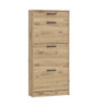 Scarpiera Cecilia con 3 scomparti ed un cassetto colore rovere 58.2x20.4x127.7 H cm.