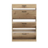 Scarpiera Cecilia con 3 scomparti ed un cassetto colore rovere 83.2x20.4xH 127.7 cm.