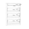 Scarpiera Cecilia con 3 scomparti ed un cassetto colore rovere 83.2x20.4xH 127.7 cm.