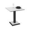 Tavolo quadrato Carvel in colore bianco frassinato 68x68x75 H cm.