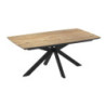 Tavolo allungabile Verano con piano rovere e gambe nere