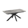 Tavolo allungabile Verano con piano colore marmo arabesque nero e gambe nere