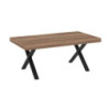 Tavolo allungabile England con piano colore quercia e gambe nere