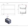 Mobile bagno sospeso Sevilla con 2 cassetti 80x44.6x52 cm colore bianco lucido