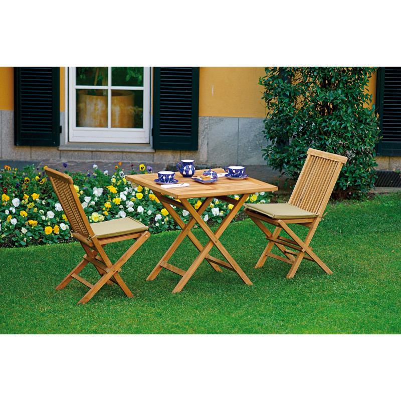 Sedia pieghevole Salina Moia teak esterno compatta resistente