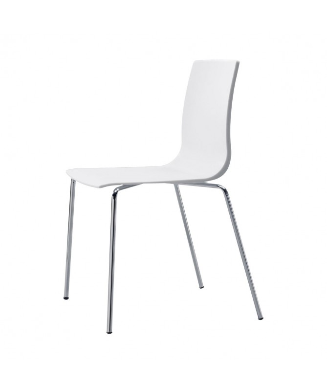 SEDIE ALICE CHAIR SET DA 4 TECNOPOLIMERO e ACCIAIO MADE IN ITALY SCAB DESIGN
