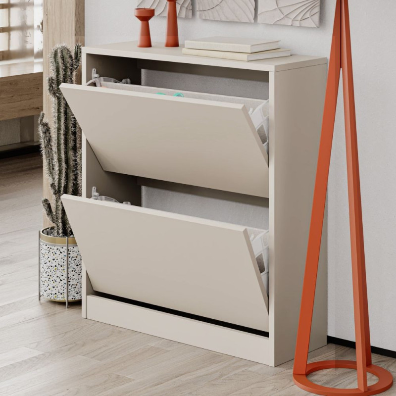Scarpiera SHC520SAND due ante a ribalta cashmere