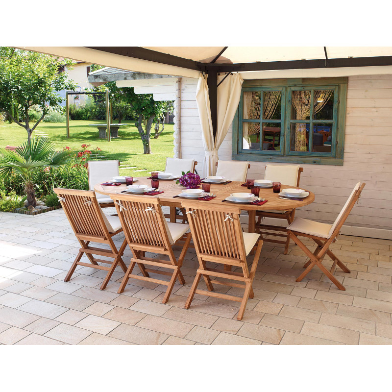 Sedia pieghevole Salina Moia teak esterno compatta resistente