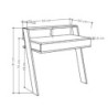 Scrivania da parete hitit noce con cassetto Cowork 94 cm.