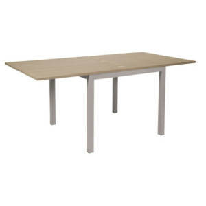 Zoom Tavolo allungabile Monster 90x90 struttura alluminio e piano larice grigio