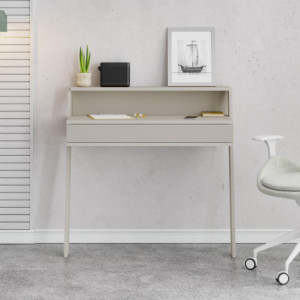 Zoom Scrivania da parete cashmere con cassetto Cowork 94 cm.