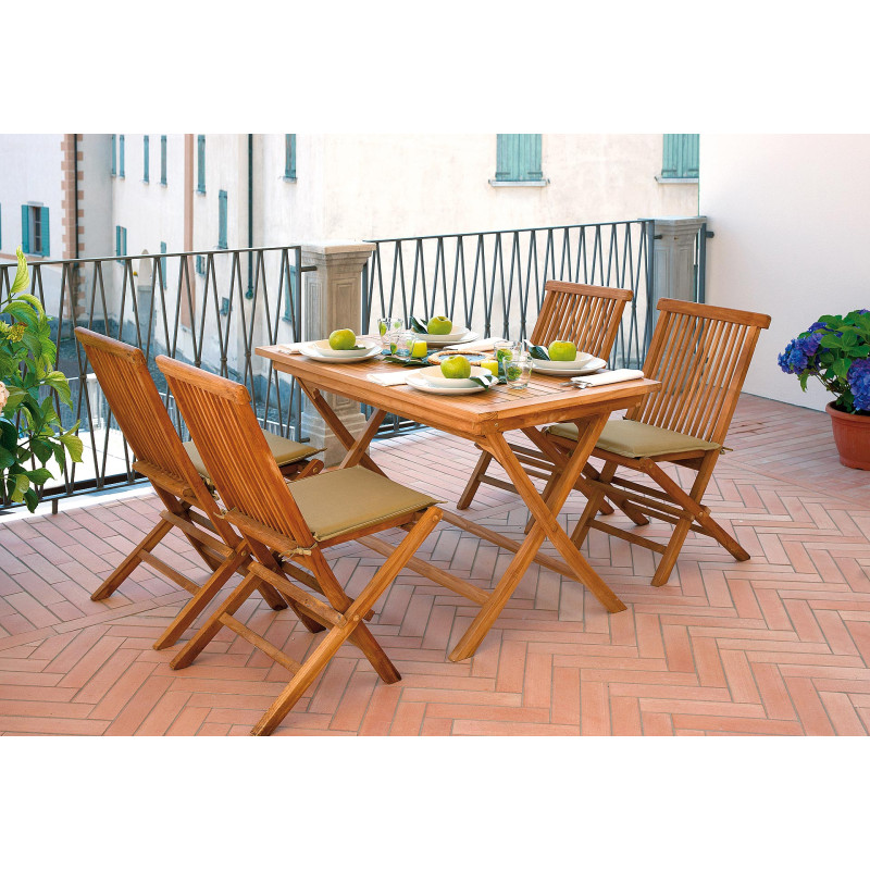 Sedia pieghevole Salina Moia teak esterno compatta resistente