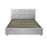 Letto matrimoniale Ascoli contenitore in tessuto Enjoy 20 grigio chiaro