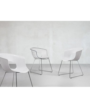 Poltrona a slitta Miss B set da 2 antishock policarbonato Made in Italy SCAB DESIGN