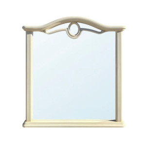 Zoom Specchiera Cerchio con cornice in legno con motivo ovale L 85 x H 95.5 cm colore beige