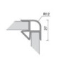 Angolare per zoccolo 90° R12 in bianco H 15 cm.