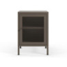 Comodino Fayna19364 in metallo con 1 anta colore mocha