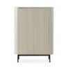 Mobile multiuso Willa18929 con 2 ante effetto cannettato colore crema