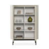 Mobile multiuso Willa18929 con 2 ante effetto cannettato colore crema