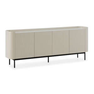 Zoom Credenza Willa18924 con 4 ante effetto cannettato colore crema