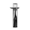 Piedino per mobile Scoby in acciaio cromato H 17 cm.
