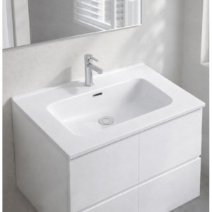 Lavabo consolle da appoggio LAV9070S in ceramica 1 vasca 71x46.5 cm. bianco lucido