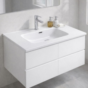 Zoom Lavabo consolle da appoggio LAV9090S in ceramica 1 vasca 91x46.5 cm. bianco lucido