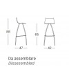 SGABELLI DAY SET DA 4 H. 65 in TECNOPOLIMERO MADE IN ITALY SCAB DESIGN